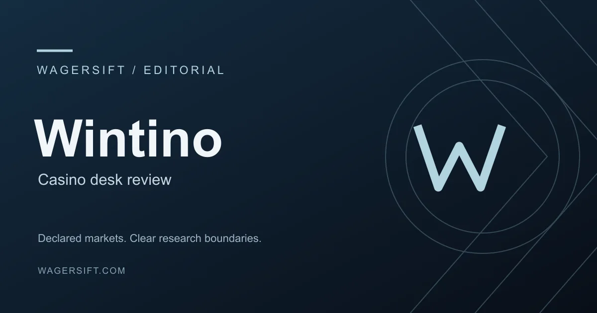 Wintino desk review — WagerSift editorial illustration
